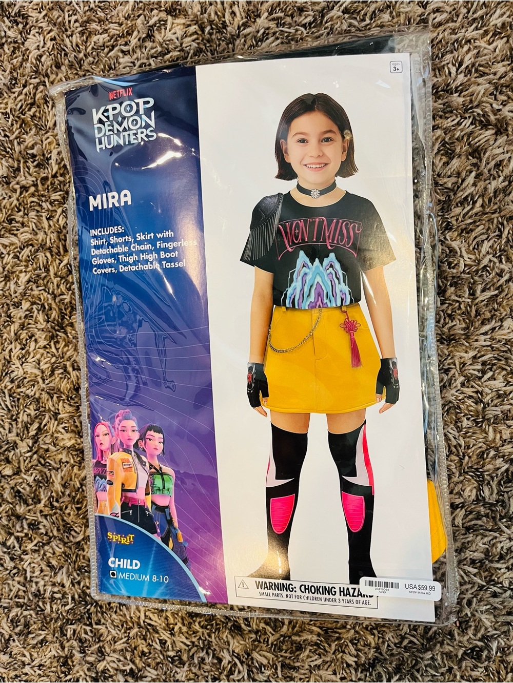 K-Pop Demon Hunters Mira Costume Child M 8-10 Netflix Spirit Halloween - Picture 2 of 6